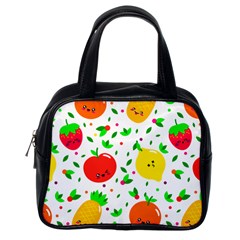 Pattern Fruits Orange Green Classic Handbag (one Side)