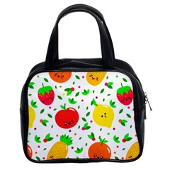 Pattern Fruits Orange Green Classic Handbag (two Sides) by HermanTelo