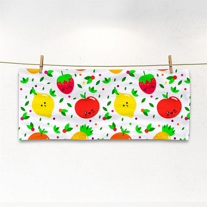 Pattern Fruits Orange Green Hand Towel