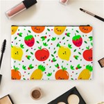 Pattern Fruits Orange Green Cosmetic Bag (Large) Back