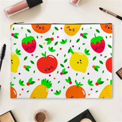 Pattern Fruits Orange Green Cosmetic Bag (xl)