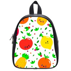 Pattern Fruits Orange Green School Bag (small)