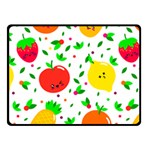 Pattern Fruits Orange Green Fleece Blanket (Small) 50 x40  Blanket Front