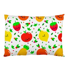 Pattern Fruits Orange Green Pillow Case (two Sides)