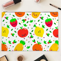 Pattern Fruits Orange Green Cosmetic Bag (xxl)