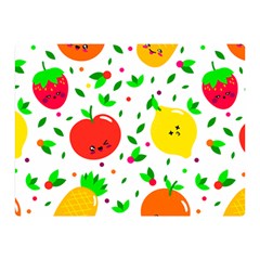 Pattern Fruits Orange Green Double Sided Flano Blanket (mini) 