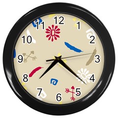 Pattern Culture Tribe American Wall Clock (black) by HermanTelo