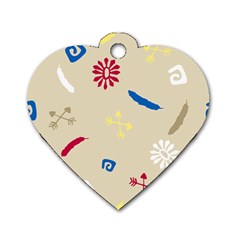 Pattern Culture Tribe American Dog Tag Heart (two Sides)