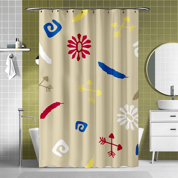 Pattern Culture Tribe American Shower Curtain 48  x 72  (Small) 