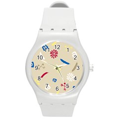 Pattern Culture Tribe American Round Plastic Sport Watch (m)