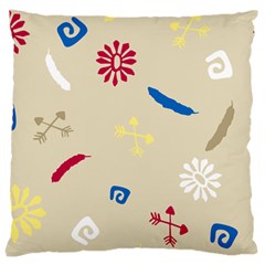 Pattern Culture Tribe American Large Cushion Case (one Side) by HermanTelo