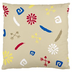 Pattern Culture Tribe American Large Flano Cushion Case (one Side)