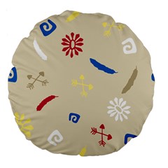 Pattern Culture Tribe American Large 18  Premium Flano Round Cushions