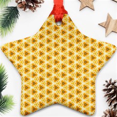 Pattern Halloween Pumpkin Color Ornament (star) by HermanTelo