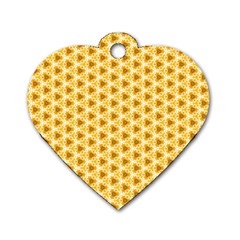 Pattern Halloween Pumpkin Color Dog Tag Heart (one Side)