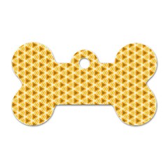 Pattern Halloween Pumpkin Color Dog Tag Bone (two Sides)