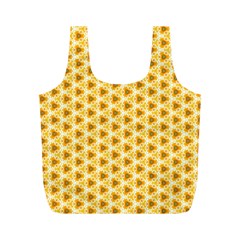 Pattern Halloween Pumpkin Color Full Print Recycle Bag (m) by HermanTelo