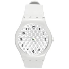 Ornamental Star Mandala Round Plastic Sport Watch (m) by HermanTelo