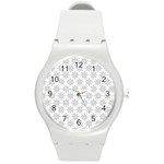 Ornamental Star Mandala Round Plastic Sport Watch (M) Front