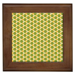 Pattern Halloween Pumpkin Color Green Framed Tiles by HermanTelo