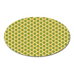 Pattern Halloween Pumpkin Color Green Oval Magnet