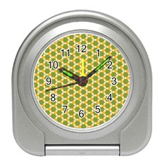 Pattern Halloween Pumpkin Color Green Travel Alarm Clock