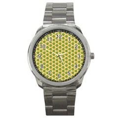 Pattern Halloween Pumpkin Color Green Sport Metal Watch