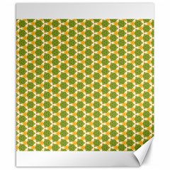 Pattern Halloween Pumpkin Color Green Canvas 8  X 10  by HermanTelo