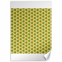 Pattern Halloween Pumpkin Color Green Canvas 12  X 18 