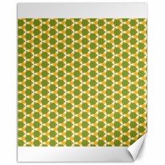 Pattern Halloween Pumpkin Color Green Canvas 16  X 20 