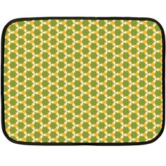 Pattern Halloween Pumpkin Color Green Double Sided Fleece Blanket (mini) 