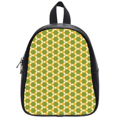 Pattern Halloween Pumpkin Color Green School Bag (small) by HermanTelo