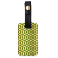 Pattern Halloween Pumpkin Color Green Luggage Tag (one Side) by HermanTelo