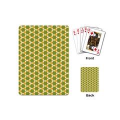 Pattern Halloween Pumpkin Color Green Playing Cards (mini)