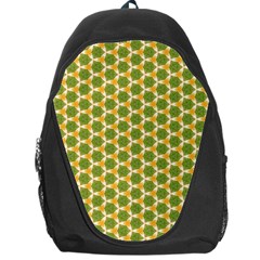 Pattern Halloween Pumpkin Color Green Backpack Bag by HermanTelo