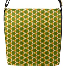 Pattern Halloween Pumpkin Color Green Flap Closure Messenger Bag (s)