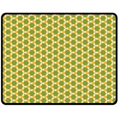 Pattern Halloween Pumpkin Color Green Double Sided Fleece Blanket (medium)  by HermanTelo