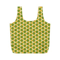 Pattern Halloween Pumpkin Color Green Full Print Recycle Bag (m)