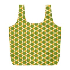 Pattern Halloween Pumpkin Color Green Full Print Recycle Bag (l)