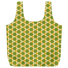 Pattern Halloween Pumpkin Color Green Full Print Recycle Bag (xl)