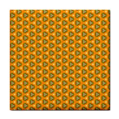 Pattern Halloween Pumpkin Color Leaf Tile Coasters by HermanTelo