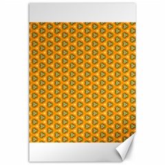 Pattern Halloween Pumpkin Color Leaf Canvas 24  X 36 