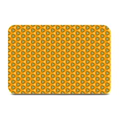 Pattern Halloween Pumpkin Color Leaf Plate Mats by HermanTelo