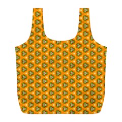 Pattern Halloween Pumpkin Color Leaf Full Print Recycle Bag (l)