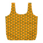 Pattern Halloween Pumpkin Color Leaf Full Print Recycle Bag (L) Front