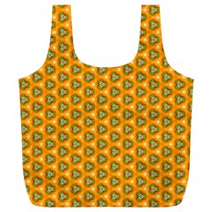 Pattern Halloween Pumpkin Color Leaf Full Print Recycle Bag (xl) by HermanTelo