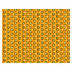 Pattern Halloween Pumpkin Color Leaf Double Sided Flano Blanket (medium)  by HermanTelo