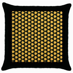 Pattern Halloween Pumpkin Color Yellow Throw Pillow Case (black)