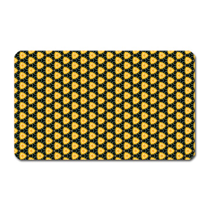 Pattern Halloween Pumpkin Color Yellow Magnet (Rectangular)