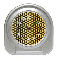 Pattern Halloween Pumpkin Color Yellow Travel Alarm Clock